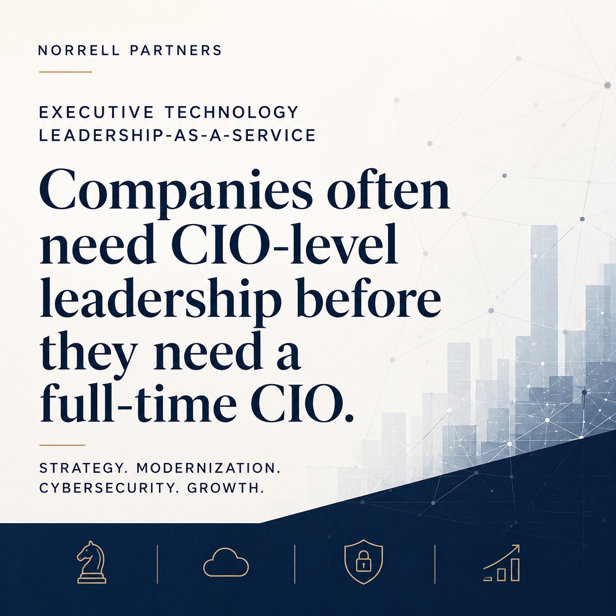 Companies often need CIO-level leadership before they need a full-time CIO — Norrell Partners